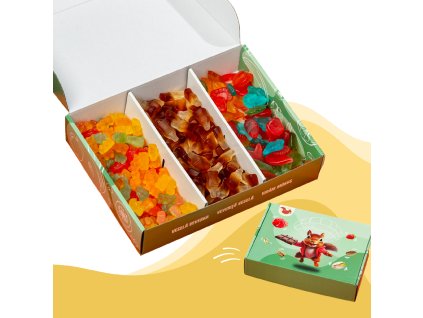 Box želé bonbony bez cukru 600g