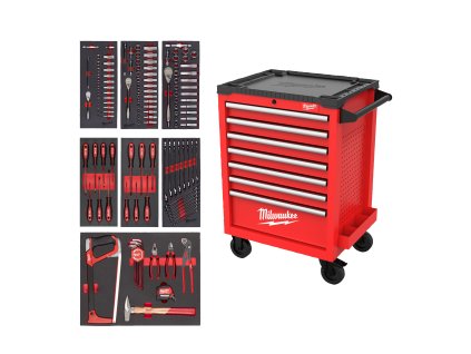 TOOLGUARD™ 63 cm vysokokapacitná dielenská oceľová skriňa s 3 zásuvkami a univerzálnym náradím 131 ks