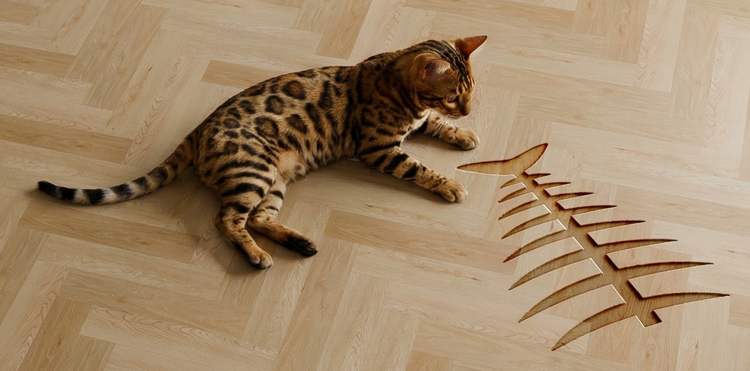 Experto Click SPC 50 plus herringbone s bengálskou kočkou