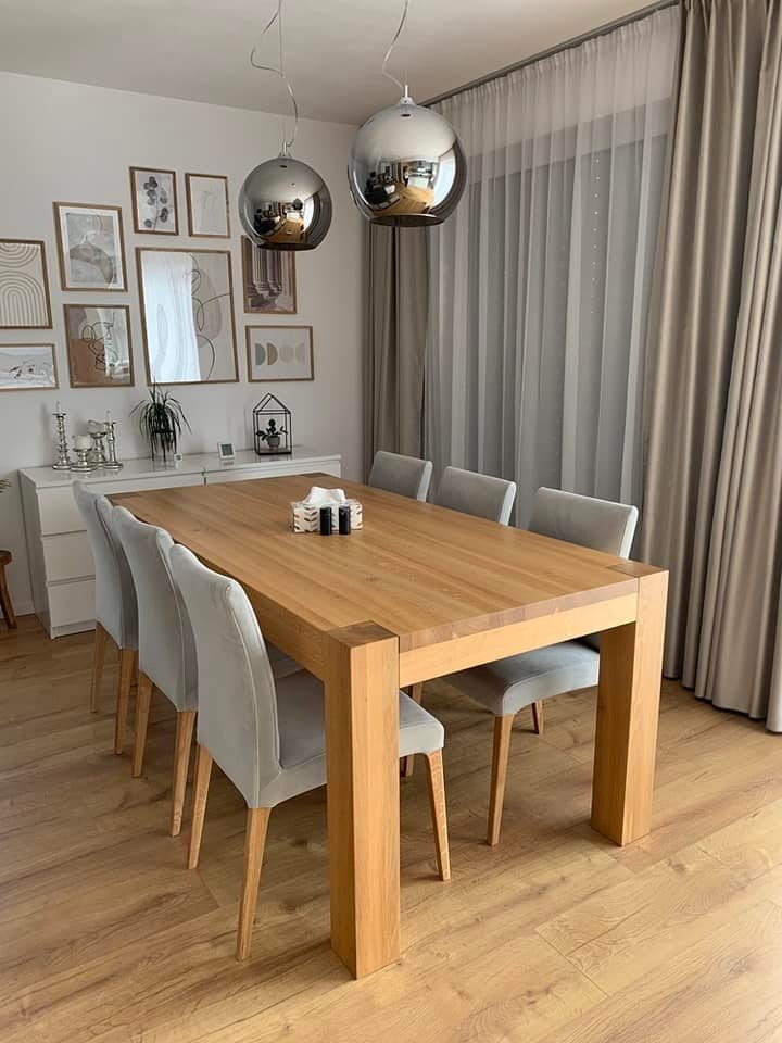 Dubové stoly z masívu pre domácnosti