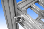 Detail spojení stojky  Úhelník 45x45 vč. stojky a nakloněné roviny