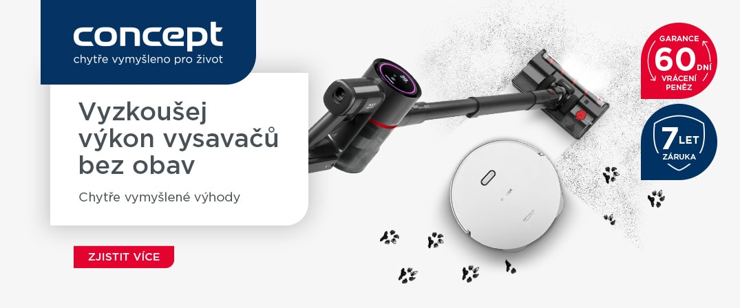 Concept - vyzkoušej vysavače bez obav
