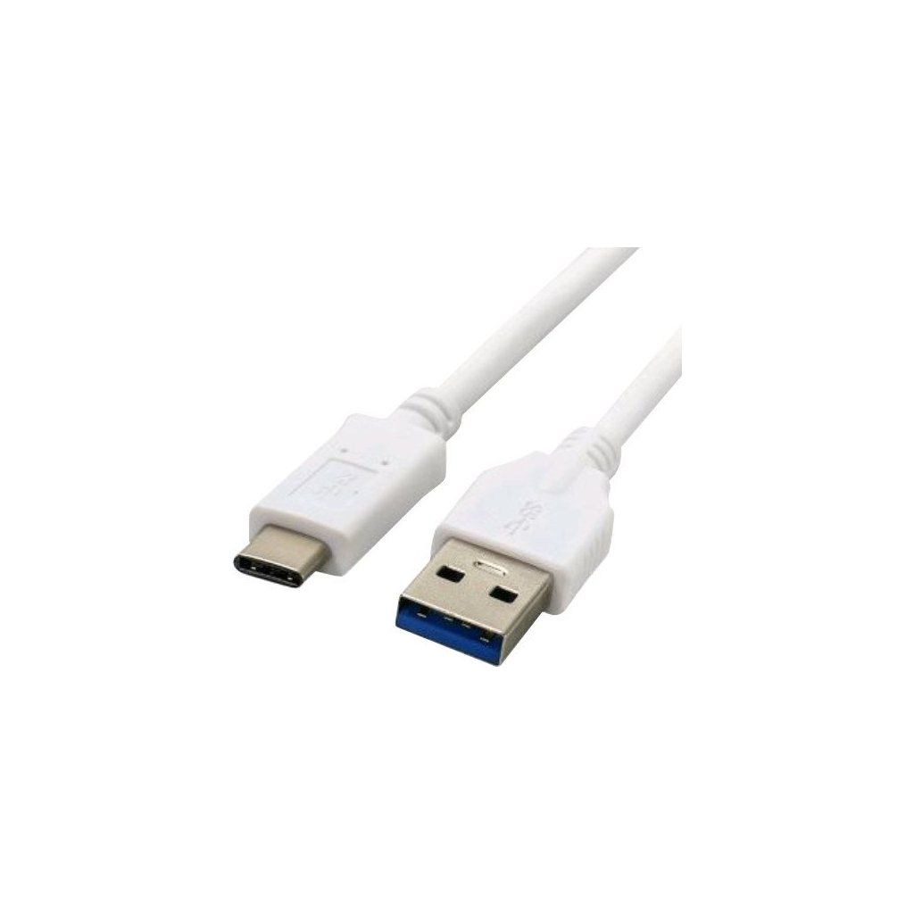 C-TECH USB 3.0 AM na Type-C (AM/CM), 2m, bílý