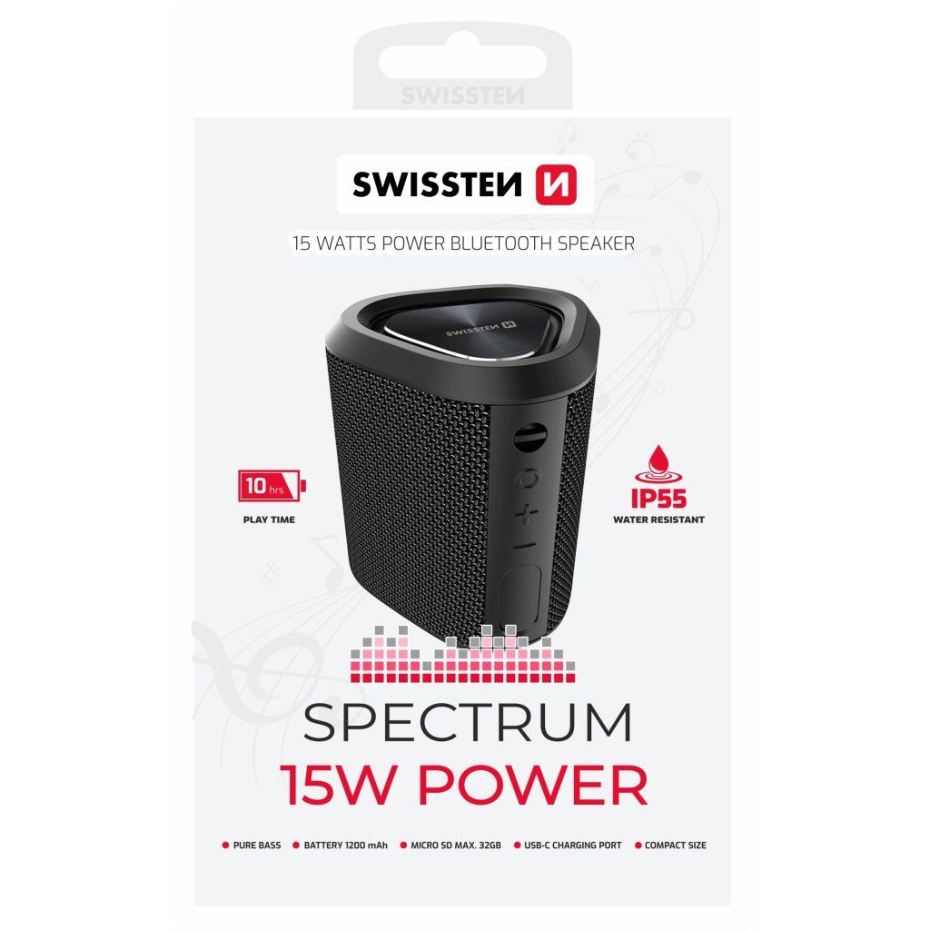 Swissten bluetooth reproduktor Spectrum 15 W černý