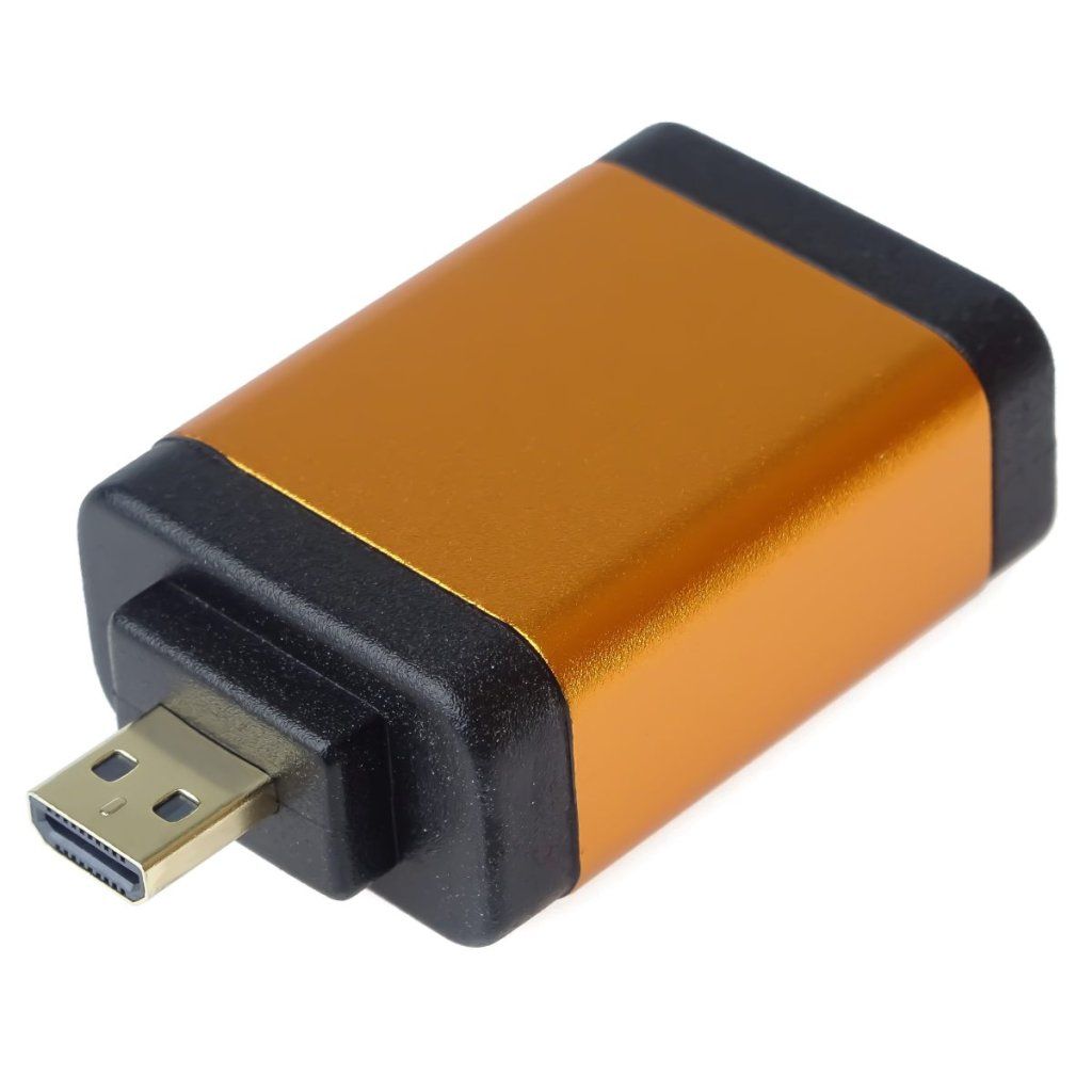 PremiumCord Adapter HDMI Typ A samice - micro HDMI Typ D samec, oranžová