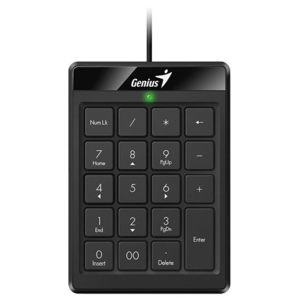 Genius NumPad 110/ Drátová/ USB/ slim design/ černá