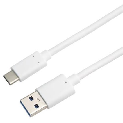PremiumCord kabel USB-C - USB 3.0 A (USB 3.2 generation 2, 3A, 10Gbit/s)  15cm bílá
