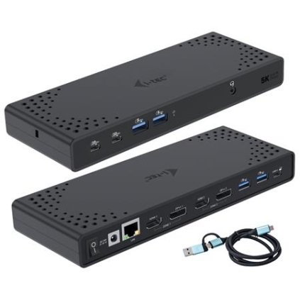 i-Tec USB 3.0 USB-C Thunderbolt Dual Display Docking Station, PD 100W