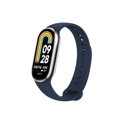 Fixed Silikonový řemínek Silicone Strap pro Xiaomi Mi Band 8, modrý