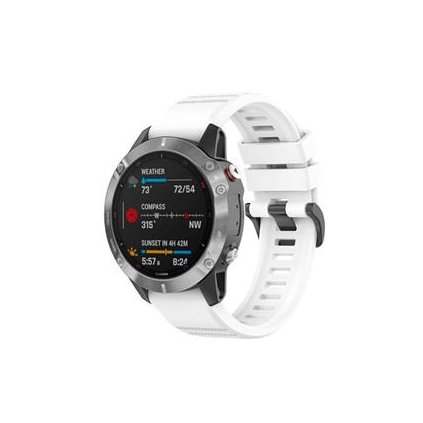 Fixed Silikonový řemínek Silicone Strap pro Garmin QuickFit 22mm, bílý