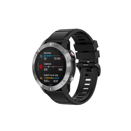Fixed Silikonový řemínek Silicone Strap pro Garmin QuickFit 22mm, černý