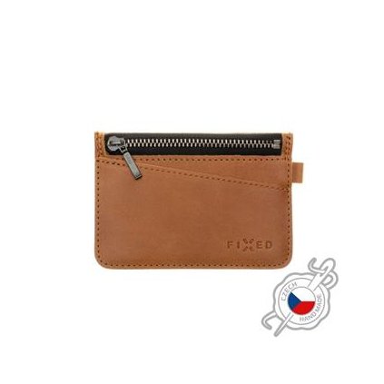 Fixed Kožená peněženka Coins, hnědá