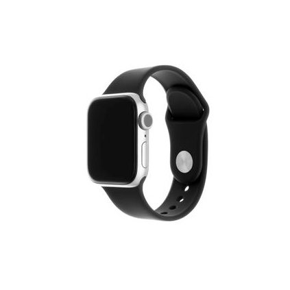 Fixed Set silikonových řemínků Silicone Strap pro Apple Watch 38/40/41mm, černý