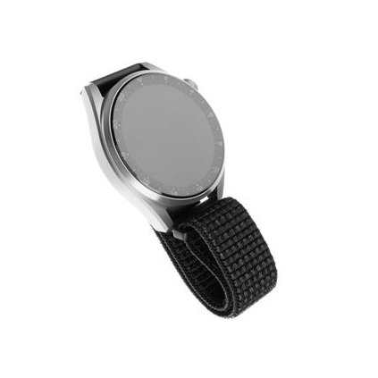 Fixed Nylonový řemínek Nylon Strap s Quick Release 20mm pro smartwatch, reflexně černý