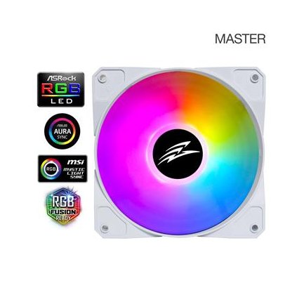 Evolveo 12FMW ventilátor 120mm, ARGB, bílý rám, master