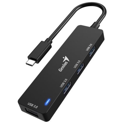 Genius hub UH-400 USB-C na 4x USB3.0 černý