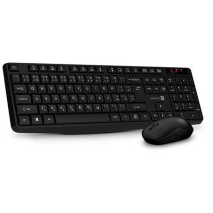 CONNECT IT OfficeBase Wireless Combo bezdrátová černá klávesnice + myš, USB, 2,4Ghz