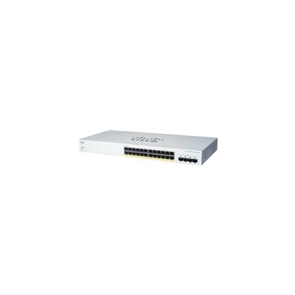 Cisco switch CBS220-24FP-4G (24xGbE,4xSFP,24xPoE+,382W) - REFRESH