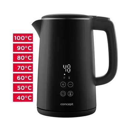 Concept Rychlovarná konvice s regulací teploty 1,5 l RK3360