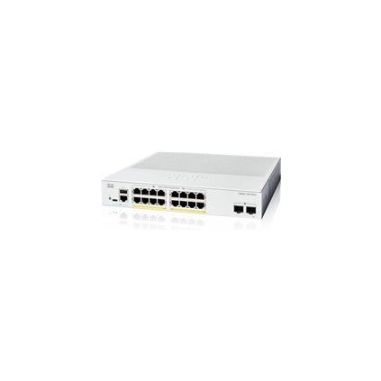 Cisco Catalyst switch C1300-16P-2G (16xGbE,2xSFP,16xPoE+,120W,fanless) - REFRESH
