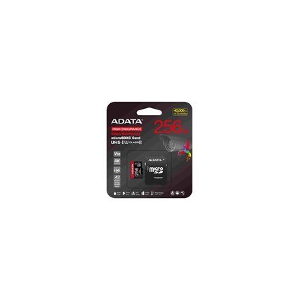 ADATA MicroSDXC karta 256GB High Endurance UHS-I C10 V30 A2 + SD adaptér