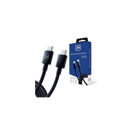 3mk datový kabel - Hyper Cable C to C 100W 1.2m, černá