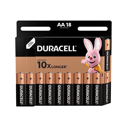 Baterie Duracell Basic, AA (LR6), blistr, 18-pack, 42306