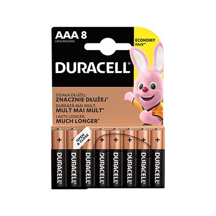 Baterie Duracell Basic, AAA (LR03), blistr, 8-pack, 42323