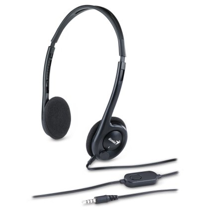 Genius headset HS-200C, 2x 3,5 jack, redukce na single jack