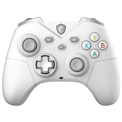MSI gamepad FORCE GC300 Wireless White bezdrátový 2,4GHz Bluetooth USB-C pro PC, Android bílý