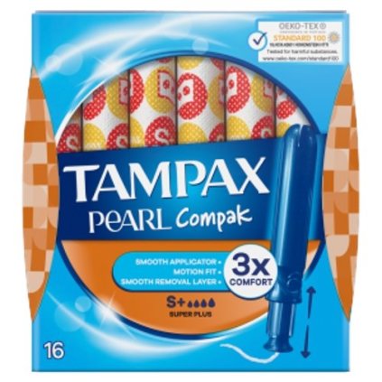 Tampax Pearl Compak Super Plus s aplikátorem, 16 ks