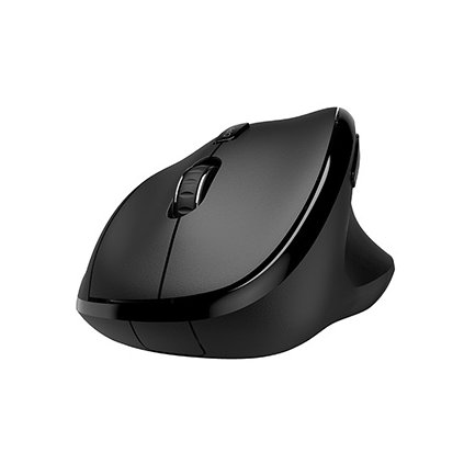 Myš bezdrátová, Powerton CLOE, černá, optická, 1600DPI