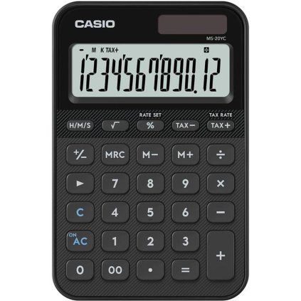 Casio MS 20 YC BK černá stolní kalkulačka