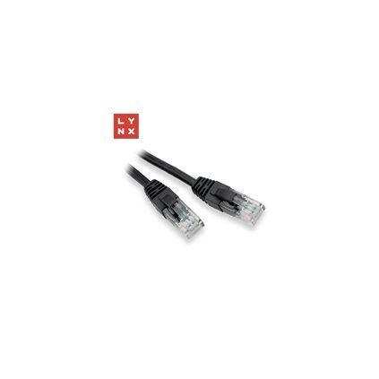LYNX UTP patch kabel Cat5e, PVC, CCA, 3m, černý