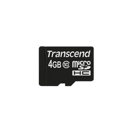 Transcend MicroSDHC karta 4GB Class 10, bez adaptéru