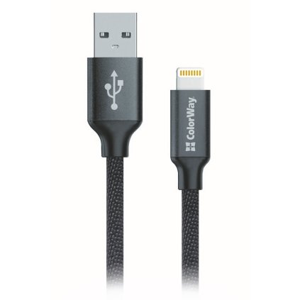 Colorway Datový Kabel USB-Apple Lightning/ 2.1A/ 1m/ Černý