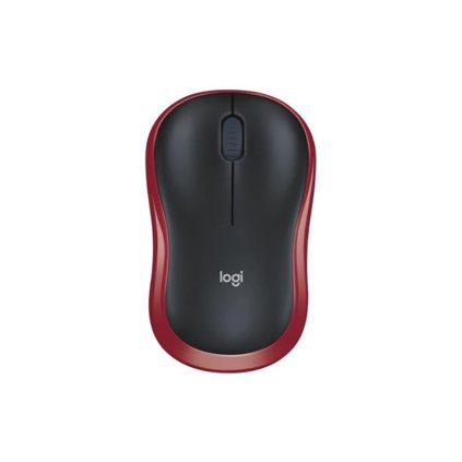 Logitech M185 Mouse optical wireless 2.4 GHz USB wireless receiver red