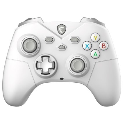 MSI gamepad FORCE GC300 Wireless White bezdrátový 2,4GHz Bluetooth USB-C pro PC, Android bílý