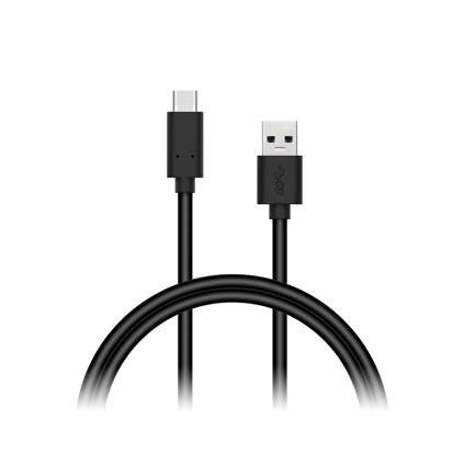 CONNECT IT Wirez USB C (Type C) - USB, tok proudu až 3A !,černý, 1 m