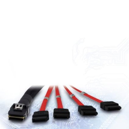 Inter-Tech kabel (SFF-8087) Mini-SAS na 4x SATA, 1m