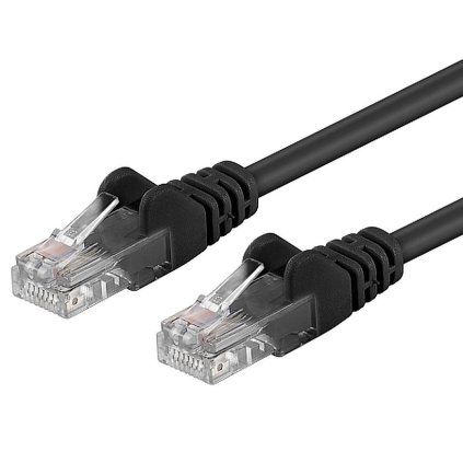 PremiumCord Patch kabel UTP RJ45-RJ45 level 5e 1m černá