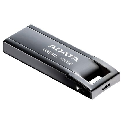 ADATA Flash Disk 128GB UR340, USB 3.2 Dash Drive, lesklá černá