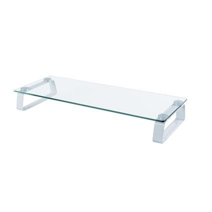 CONNECT IT multifunkční skleněný podstavec pod LCD, bílý