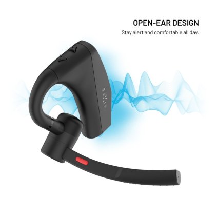 Fixed Bluetooth headset Talk Pro s ENC a otevřenou konstrukcí, černý