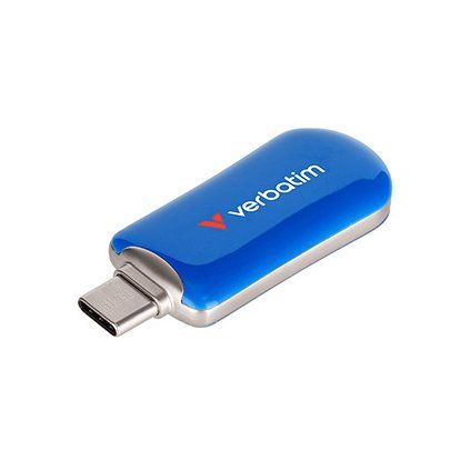 Verbatim USB flash disk, USB C, 512GB, Plectra, modrý, 30235, USB C