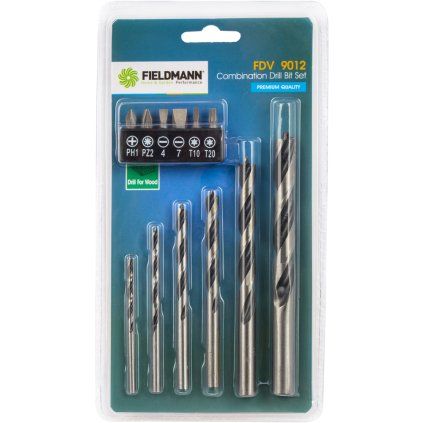 Fieldmann FDV 9012 - Sada vrtáků s bity 12 ks