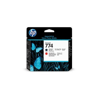 HP 744 Matte Black & Red Printhead