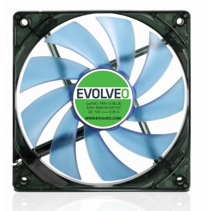 Evolveo FAN 12 BLUE ventilátor 120mm