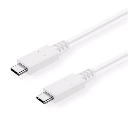 Kabel C-TECH USB 3.2, Type-C (CM/CM), PD 100W, 20Gbps, 2m, bílý