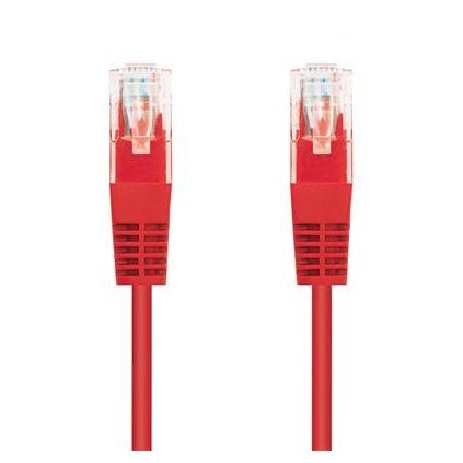 Kabel C-TECH patchcord Cat5e, UTP, červený, 0,25m